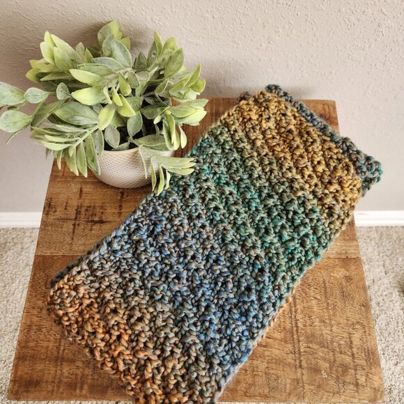 Handmade Colorful Knit Infinity Scarf - Picture 1 of 6